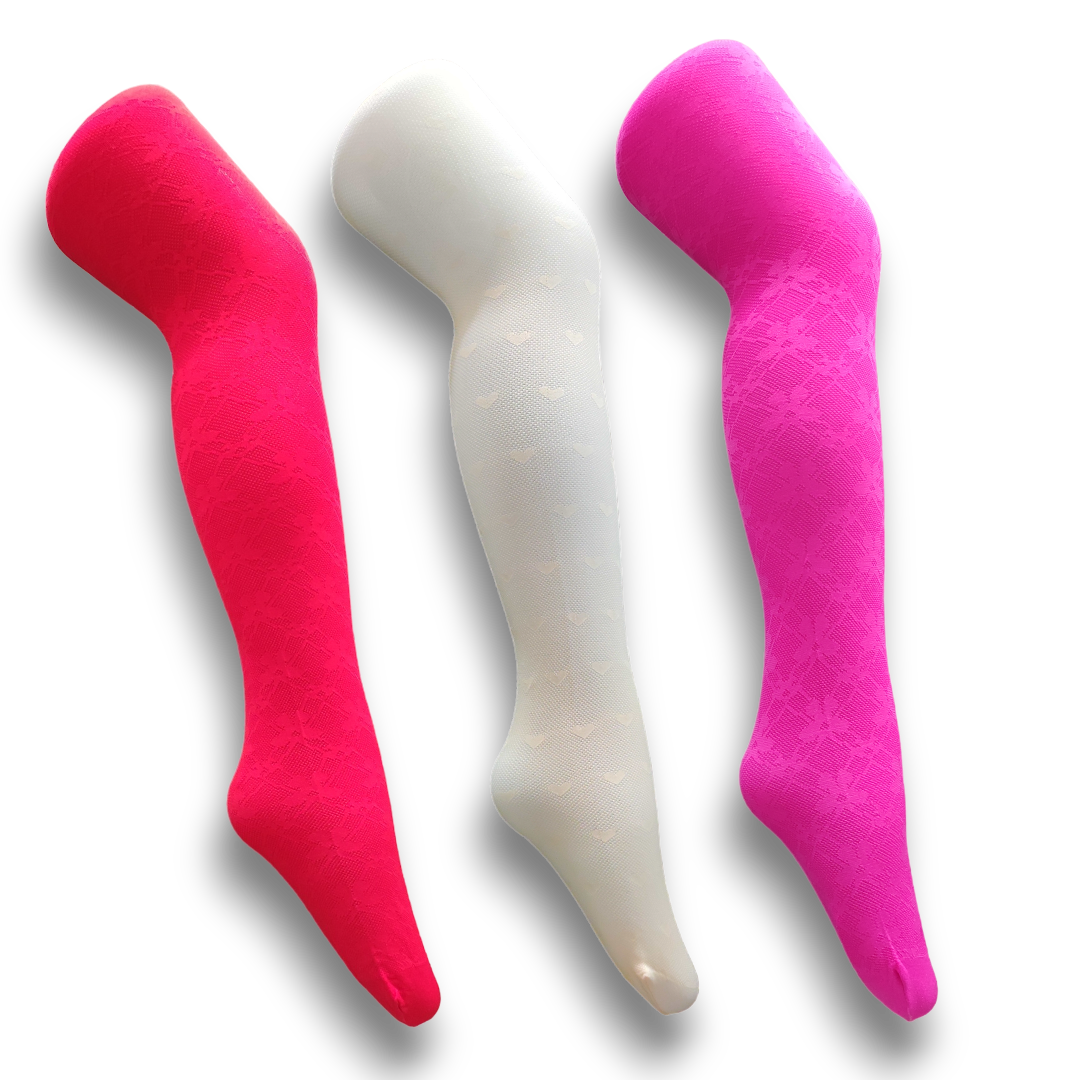 Pack X3 - Panty con diseño delgada niña nylon