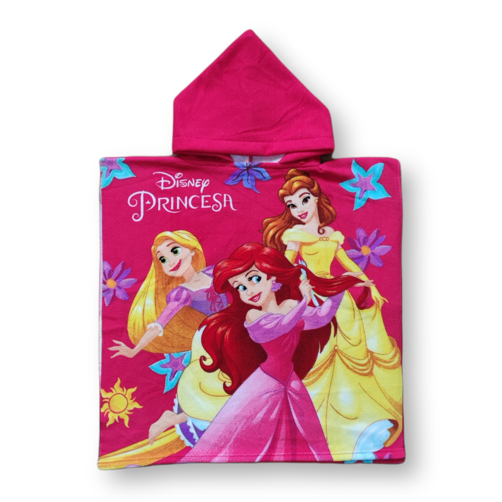 Toalla con capucha tipo poncho bebés niñas Princesas Disney - Little Chicks