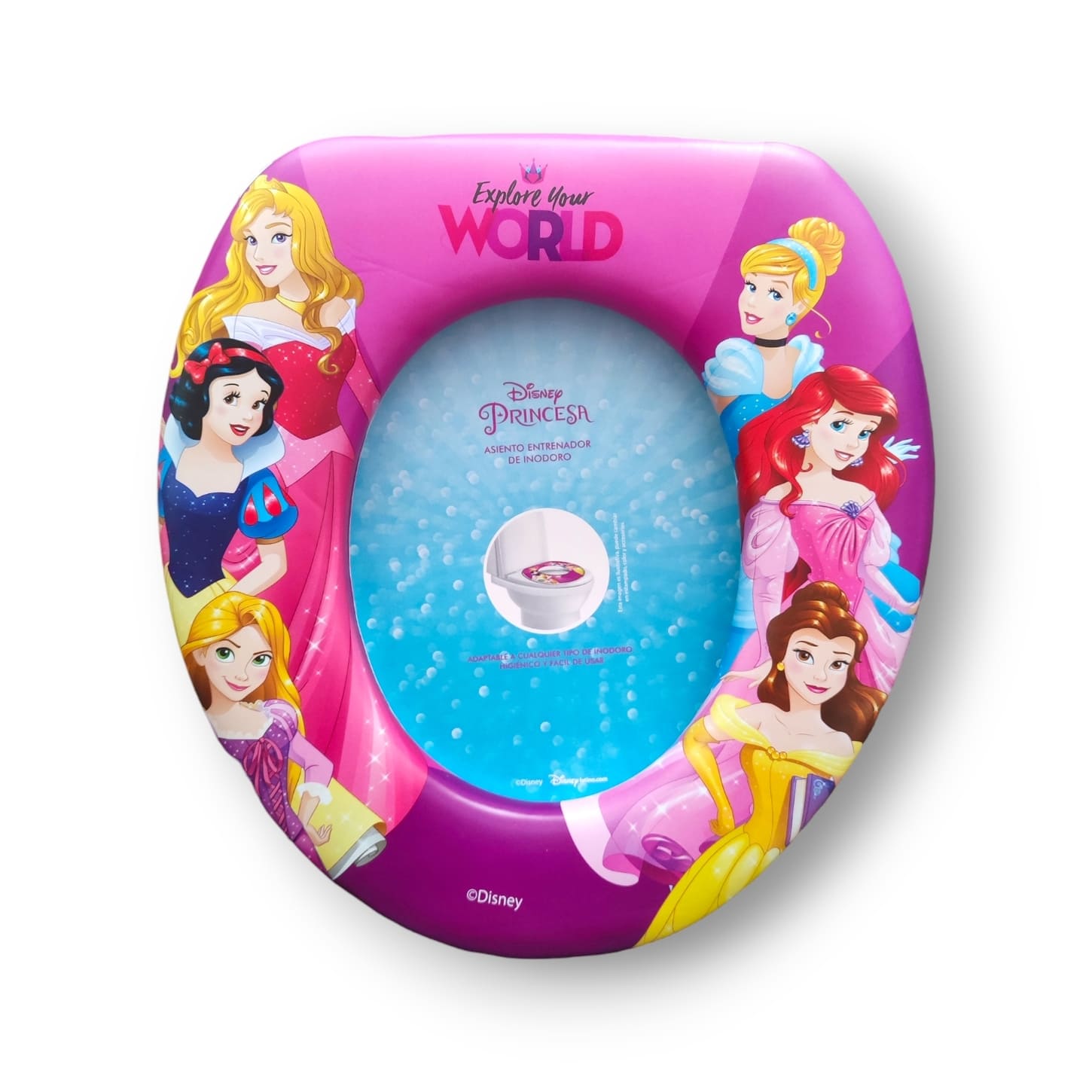 Asiento inodoro para niños acolchado - Princesas Disney World