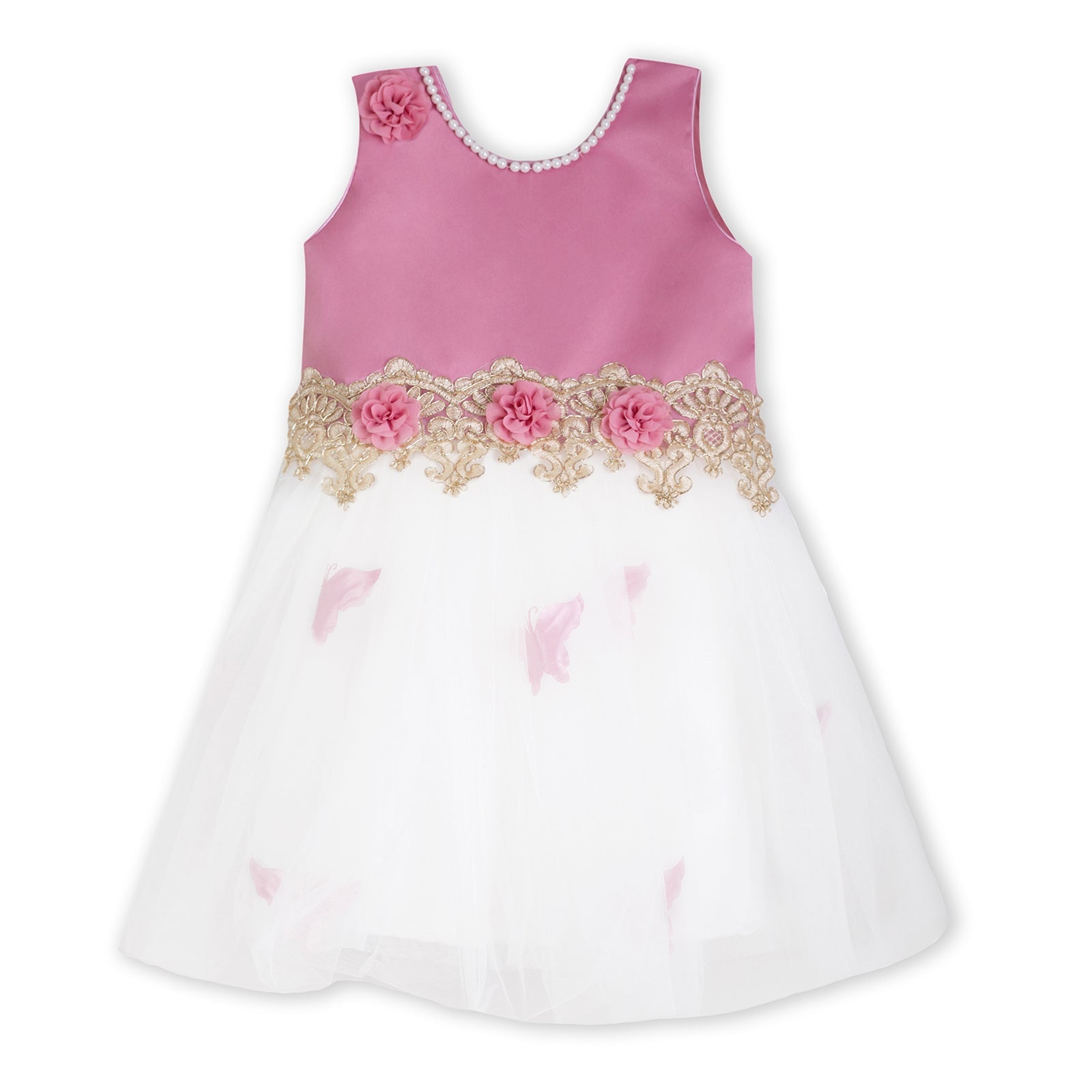 Vestido bebé niña ocasión fiesta elegante - Palo rosa - Little Chicks